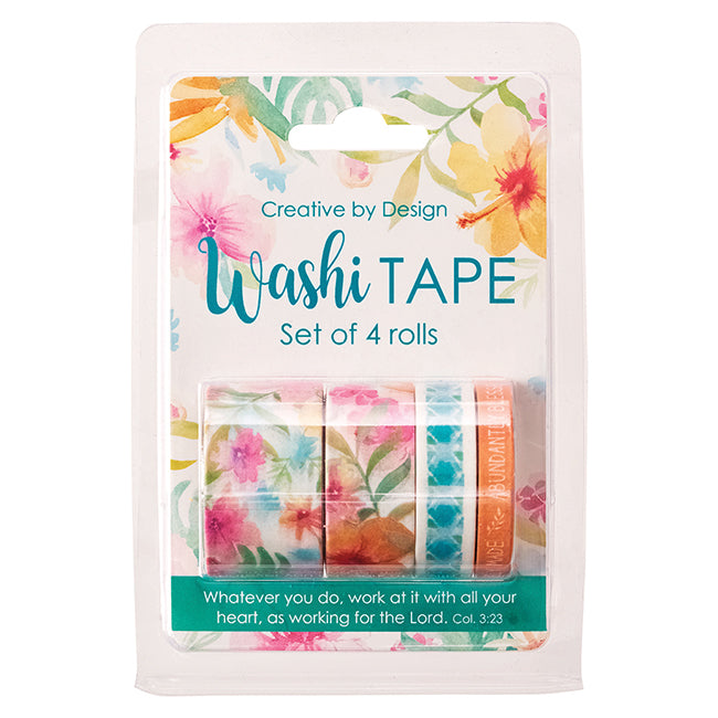 Washi Tape - Sing for Joy,  Set of 4 rolls (Creative by Design)