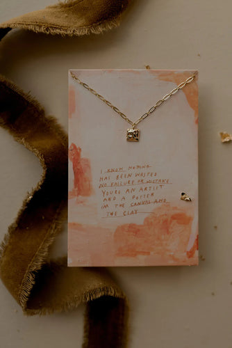 Necklace - Canvas + Clay (Dear Heart)