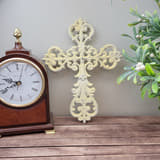 Cast Iron Cross - White