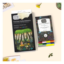 Load image into Gallery viewer, Watercolors - Metallic Set - Viviva Colorsheets (Viviva Colors)